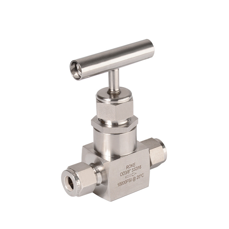 Stainless Steel Double Ferrule Needle Valve 10000psi High Pressure Forged Needle Valve