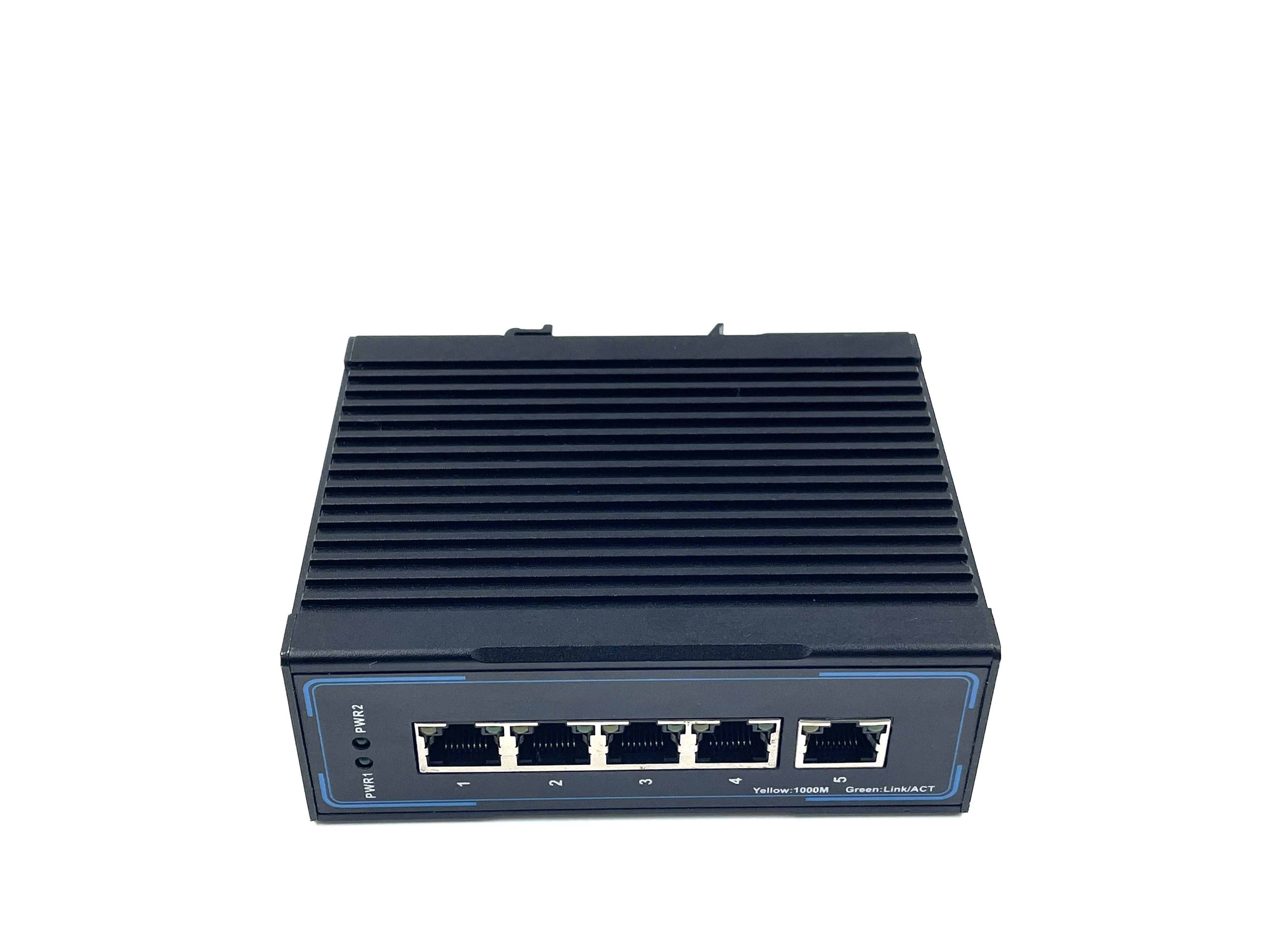 Unmanaged industrial switches 4* 10/100/1000Base-T Ethernet Ports   support  POE  1* 10/100/1000Base-T Ethernet Ports