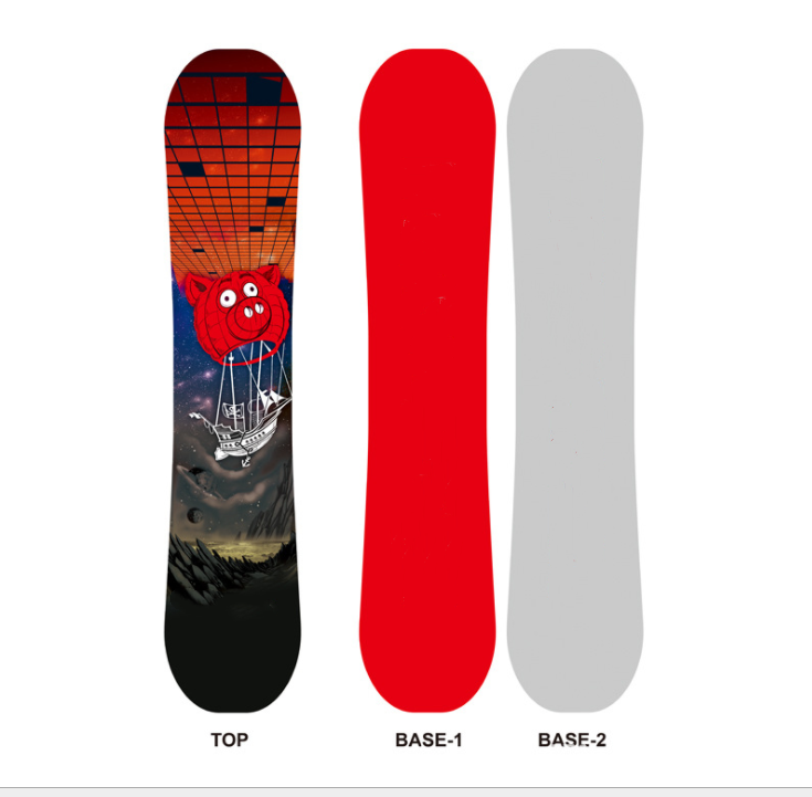 2021 Youth One Board Children Beginner Almighty Flat Flower Board Men's and Women's Snow Boot Fixed Snowboard