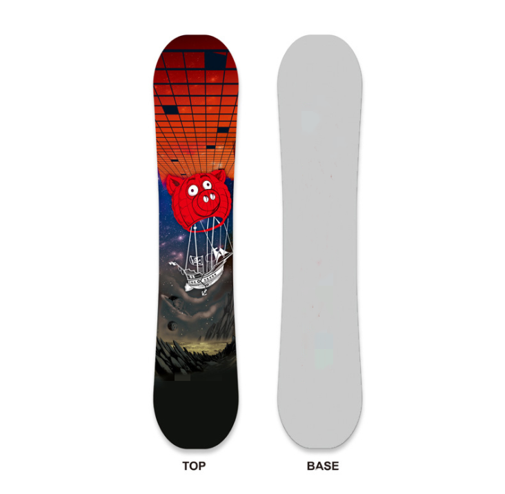 2021 Youth One Board Children Beginner Almighty Flat Flower Board Men's and Women's Snow Boot Fixed Snowboard