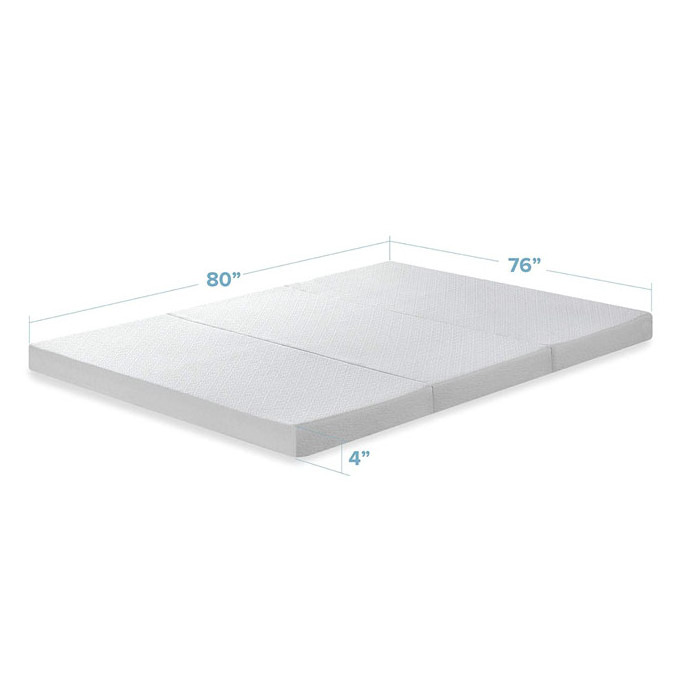 High Quality 4 Inch Memory Foam Floor Mattress Twin Foldable Portable Bed Camping Travel Bed Mattress Topper