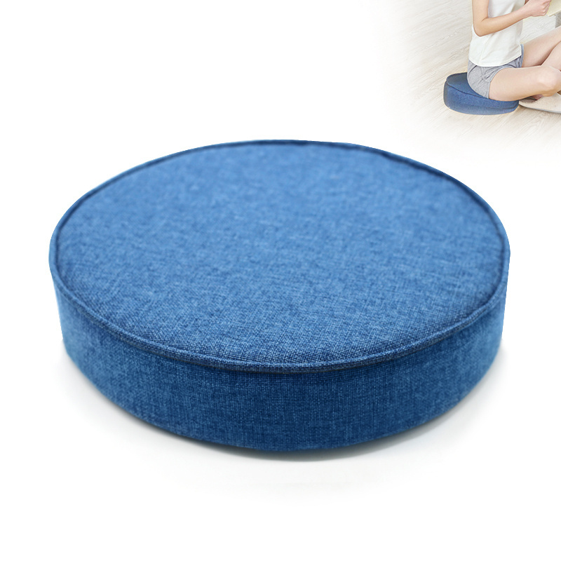 Oem Traditional Home Yoga Round Shape Cushions Linen Thick Meditation Memory Foam Buttock Seat Cushion