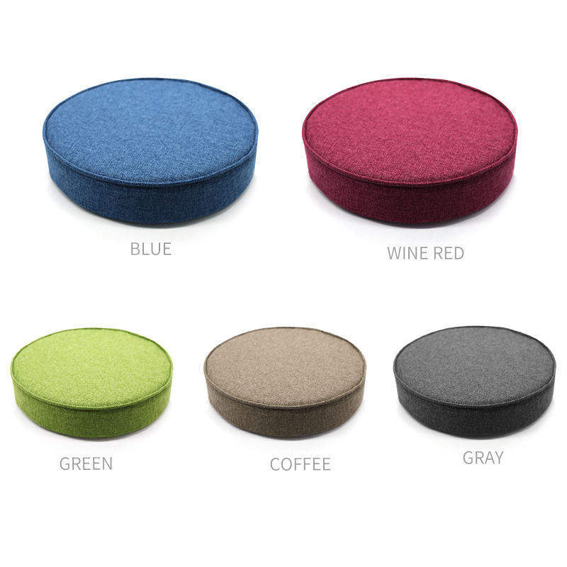 Oem Traditional Home Yoga Round Shape Cushions Linen Thick Meditation Memory Foam Buttock Seat Cushion