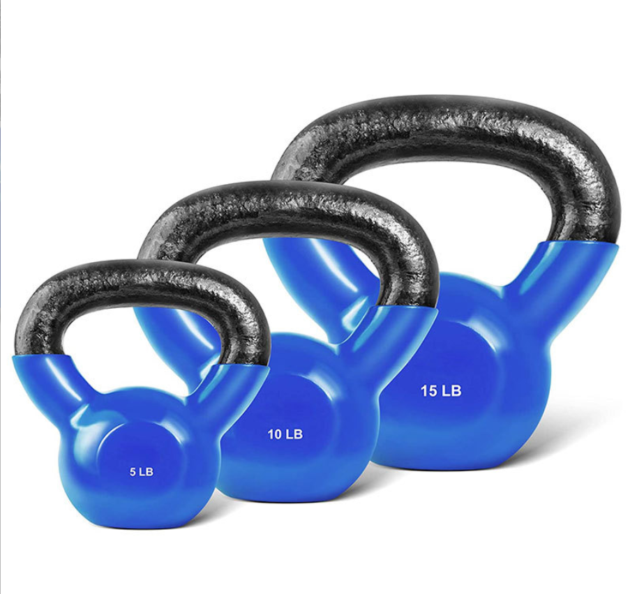 Wholesale Solid Cast Iron Kettlebell Portable Gym Fitness Equipment Men Women Colorful Plastic Dipping Kettlebell Manufactured