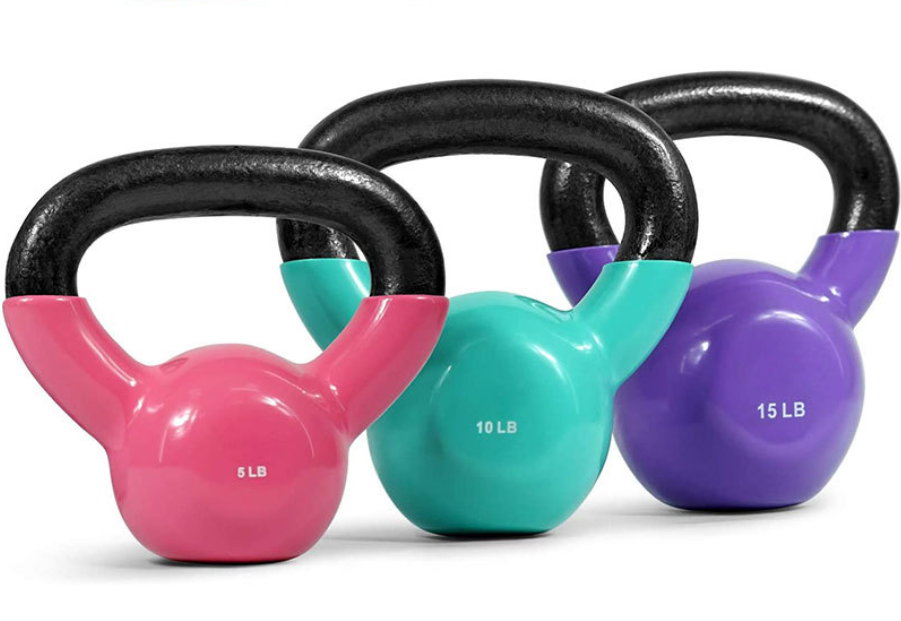 Wholesale Solid Cast Iron Kettlebell Portable Gym Fitness Equipment Men Women Colorful Plastic Dipping Kettlebell Manufactured