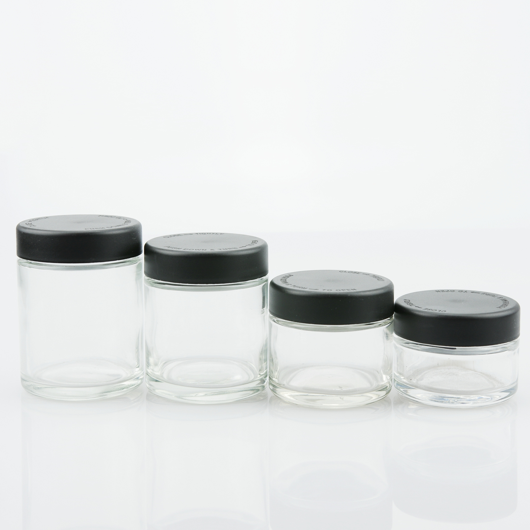 High Quality 1 oz 2 oz 3 oz 4 oz glass jar with child proof cap for packaging and glass dropper bottles