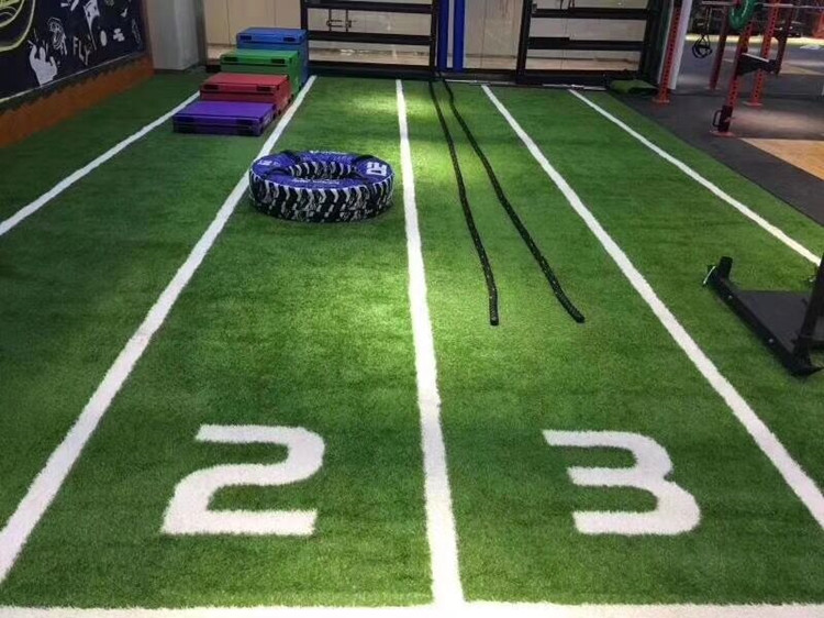 SP Customized durable functional marked numbers fitness training gym artificial grass mat