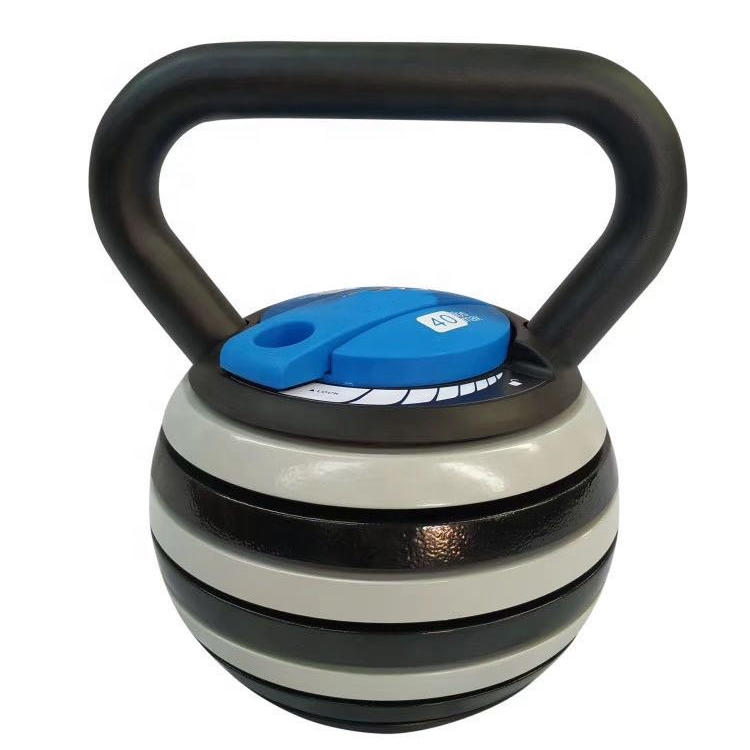 2021 Gym Equipment Baking Painting Adjustable Kettlebell 20lb Cast Iron Kettlebell For Fitness