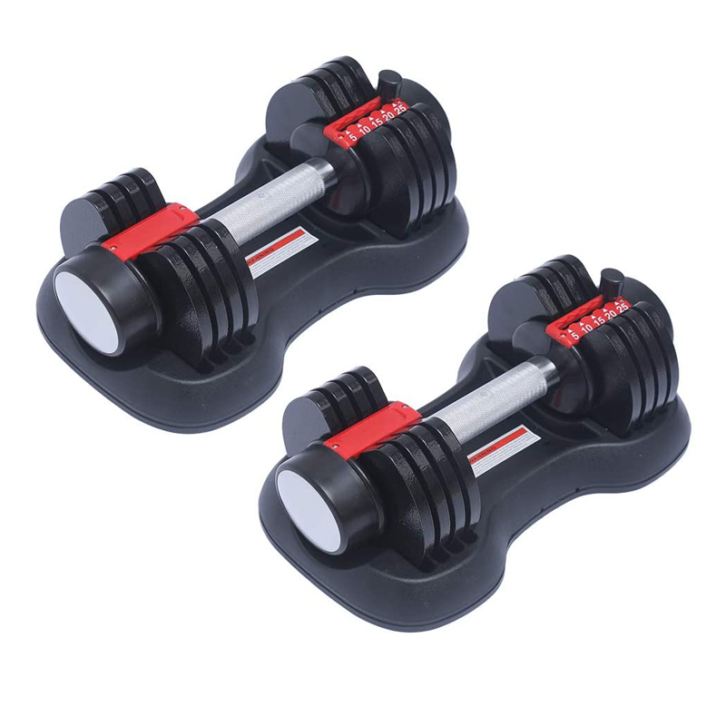 Weight Lifting Smart Dumbbell Easy Adjustable 5lb 10lb 15lb 20lb 25lb 12kgs adjustable Dumbbell Light Weight Space Saving