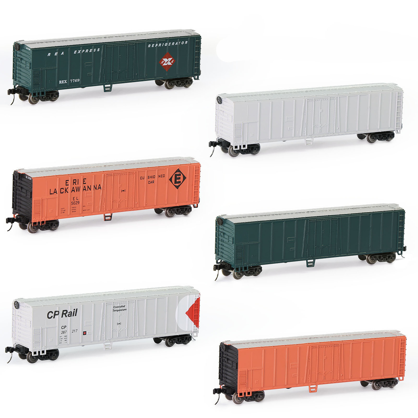 C15015 Model Railway Train Layout N Scale 1:160 50' Steel Reefer 50ft Boxcar Wagons