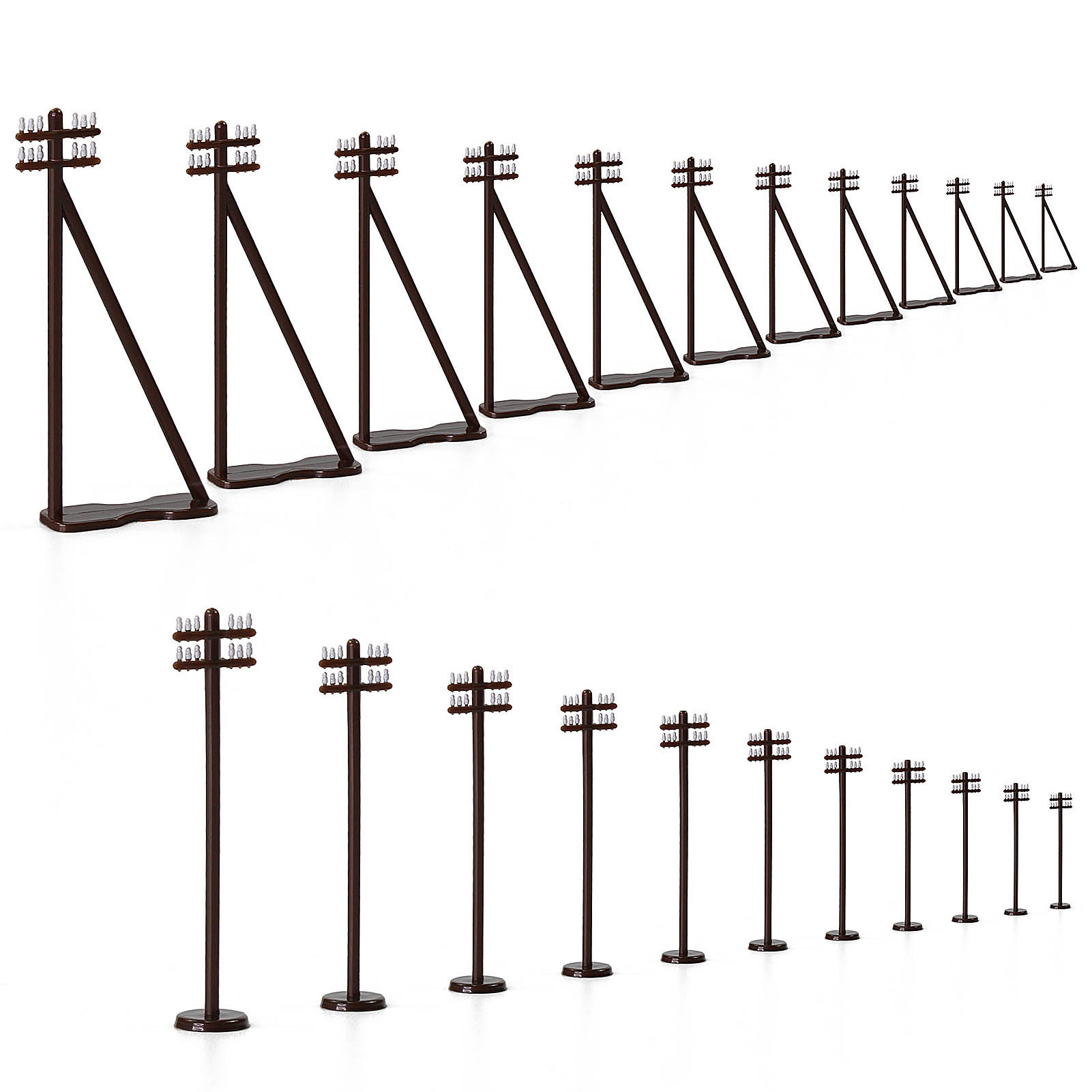 GY19150 Model Railroad Train Diorama N Scale 1:150 Power Pole Telegraph Telephone Pole