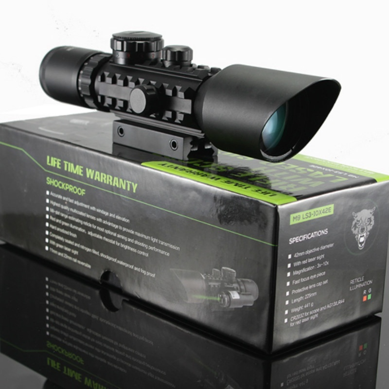 OEM Combo  M9  Scope    3-10X40 EG  Optics Sight Scope Red Green Illuminated With Red Dot Laser For Outdoor Activities