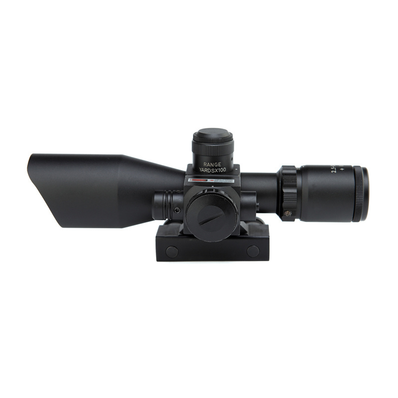 Compact 2.5-10x40 Red Green Illuminated Scope With Red Laser Combo Sight