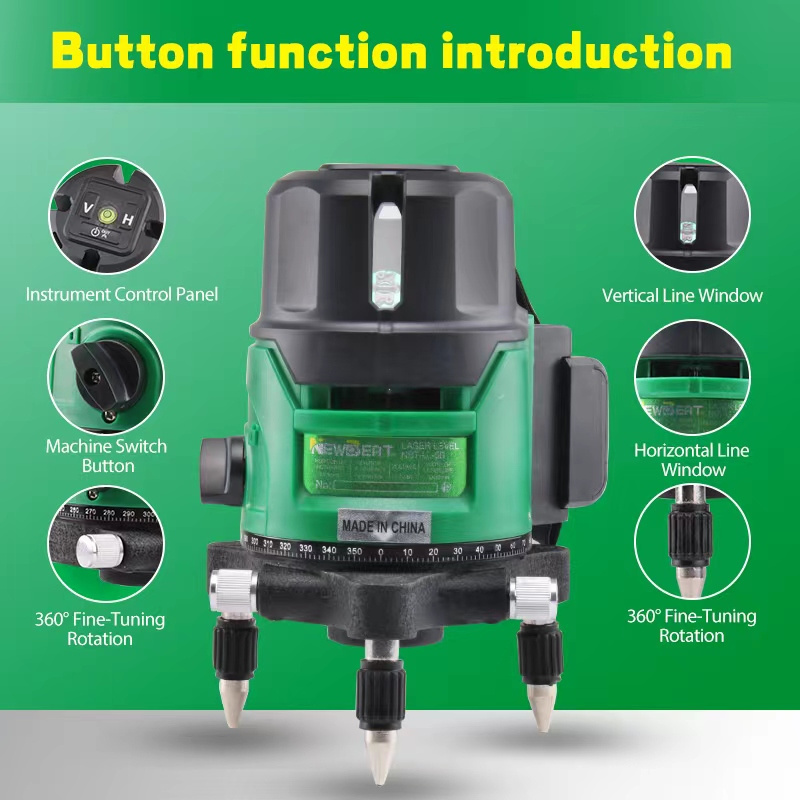 635nm 5 lines 6 points green  laser level 360 degree rotary 5B