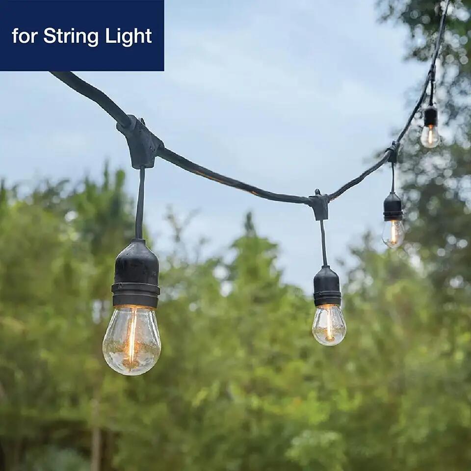 guirnaldas de luces exterior Solar LED Bulb IP65 Waterproof Wedding Porch Patio Garden Outdoor Cafe S14 Festoon String Light