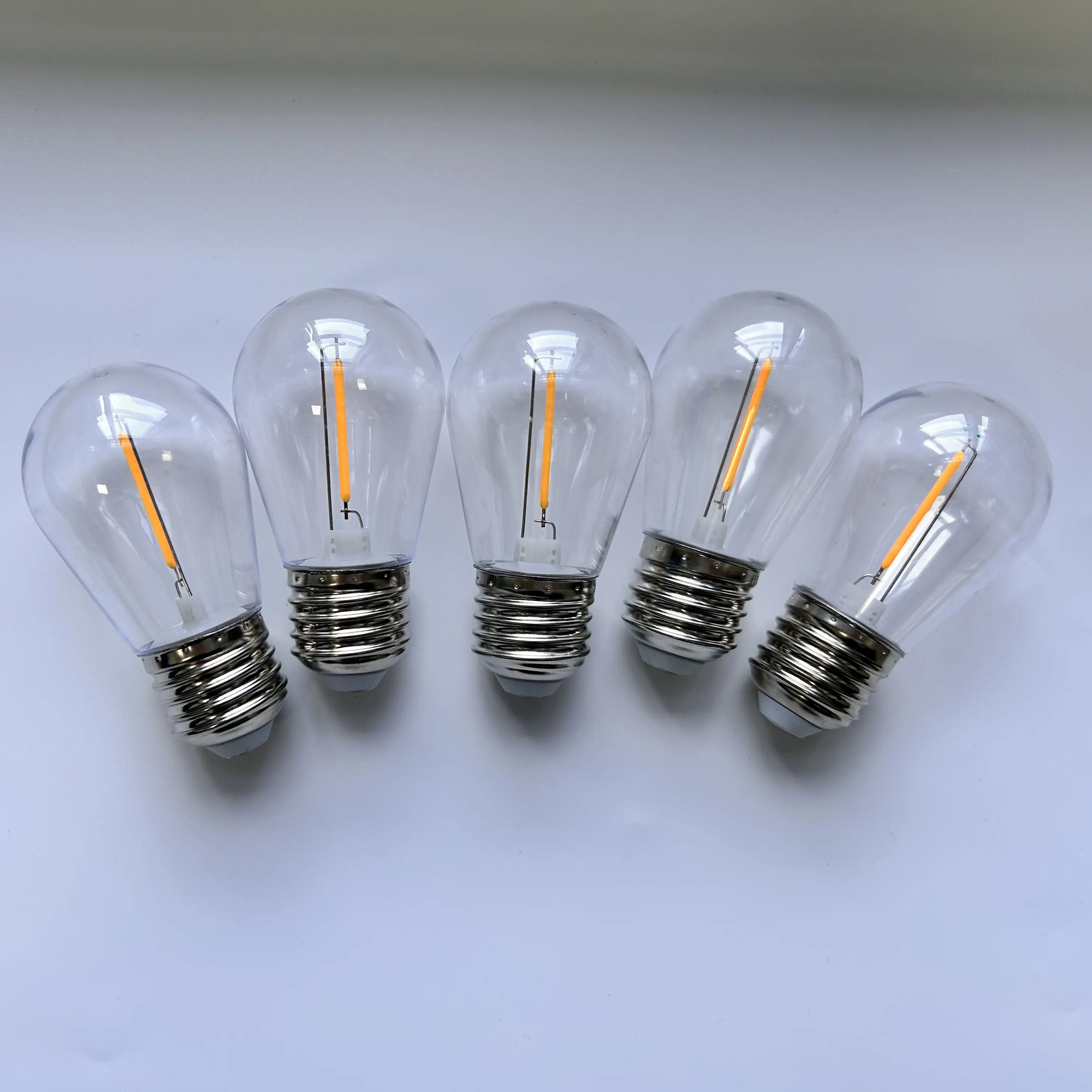 Wholesale Replaceable 12V 36V 120V 240V 1W 2W 80lm Shatterproof Holiday Lighting Warm S14 Outdoor String Lights Edison Led Bulbs