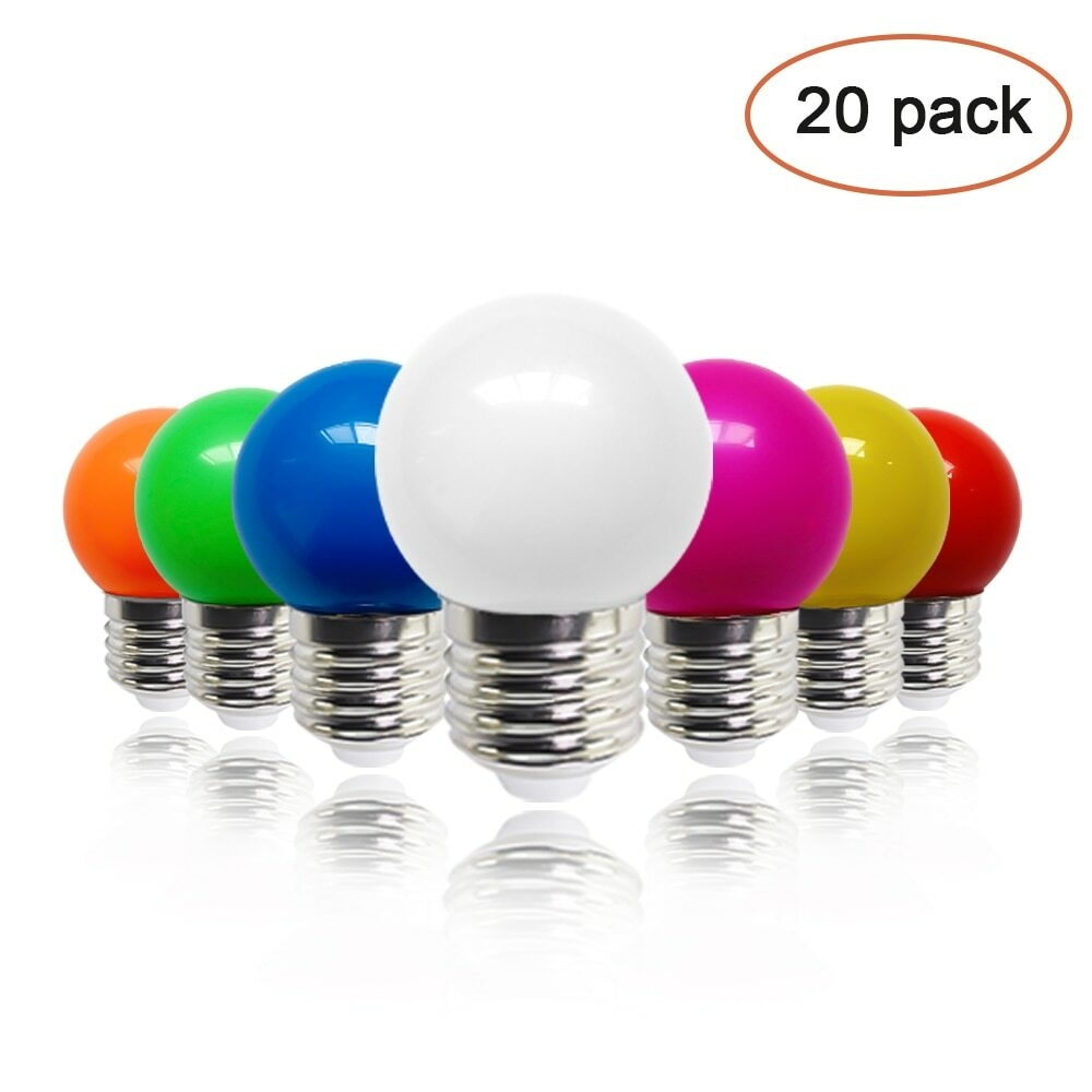 E27 PC Colorful Led Bulb G45 Globe Lamps RGB Spotlight 220V Light Bulbs for Garden Party String Decorative Light