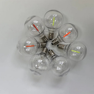 LED String Lights Replacement G40 0.6W Bulb E14 E12 Warm White 2700K Glass Light Bulbs 360 Degree LED Mini Globe Bulb