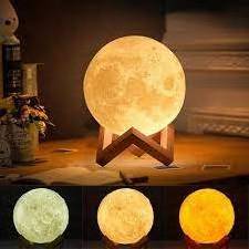 15CM 3D PLA PVC 16 Colors Touch Night Light With Remote Control and USB Rechargeable LED Moon Night Light