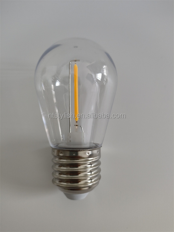 Wholesale S14 LED Plastic Bulb String Light Bulb For Christmas Wedding Outdoor 3V 12V 120V 230V Single Filament 1W