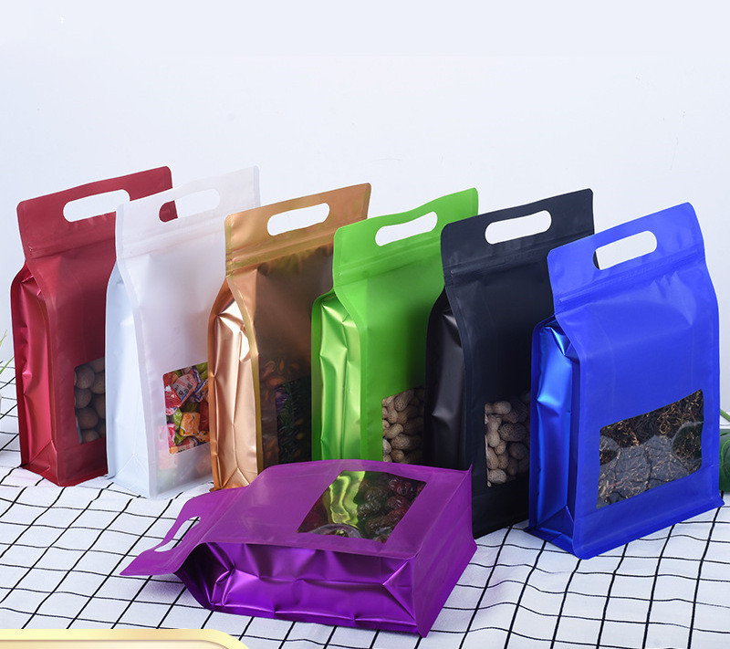 Custom color printing laminating bag laminated rice tote bag 18x28cm