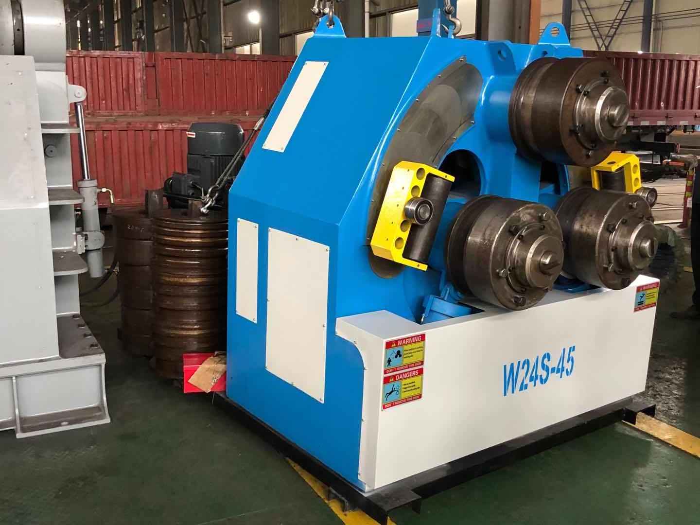 hot sale angle iron steel tube pipe roll profile bending machine w24s-45