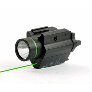 LUGER Aluminium Alloy  Compact Red and Green Laser Sight and LED Flashlight Combo 3 Mode Adjustment With Tail for  Hunting