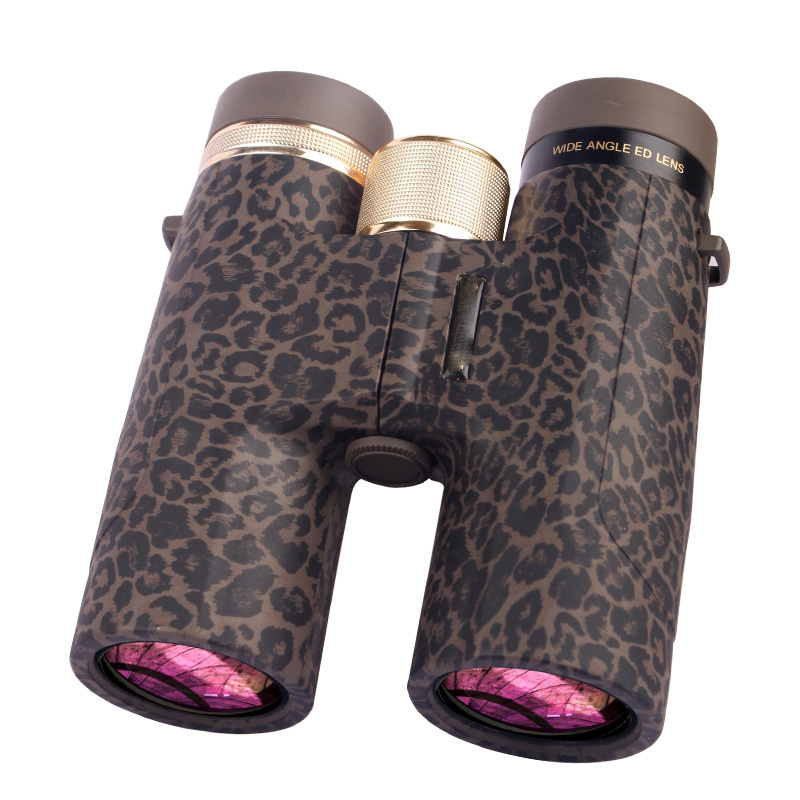 2023 Hot Sale 12x42 Leopard Binoculars FMC Camouflage  Binoculars Telescope for Opera Travel Hunting Bird Watching