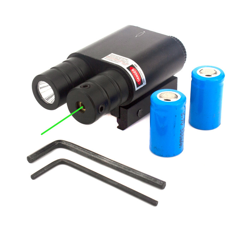 LUGER  Compact Red Blue Green Laser Sight and LED Flashlight Combo 3 Mode Laser Sight Green and Flash Light for  Hunting