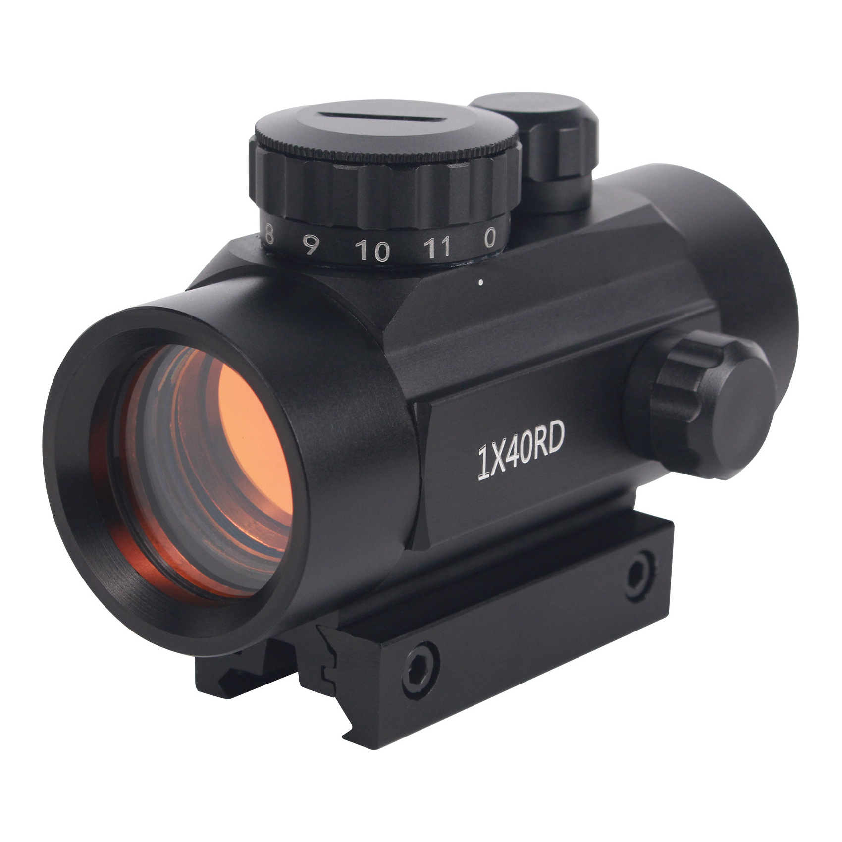 LUGER Red Dot Sight 1X40 Red Coated Lens Red Dot 11 Level Fit For 11mm/20mm