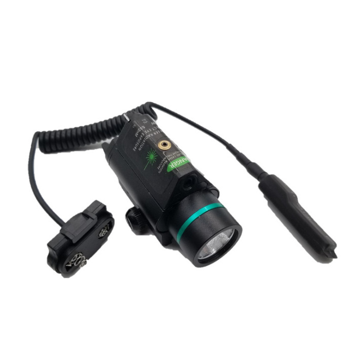 LUGER Aluminium Alloy  Compact Red and Green Laser Sight and LED Flashlight Combo 3 Mode Adjustment With Tail for  Hunting