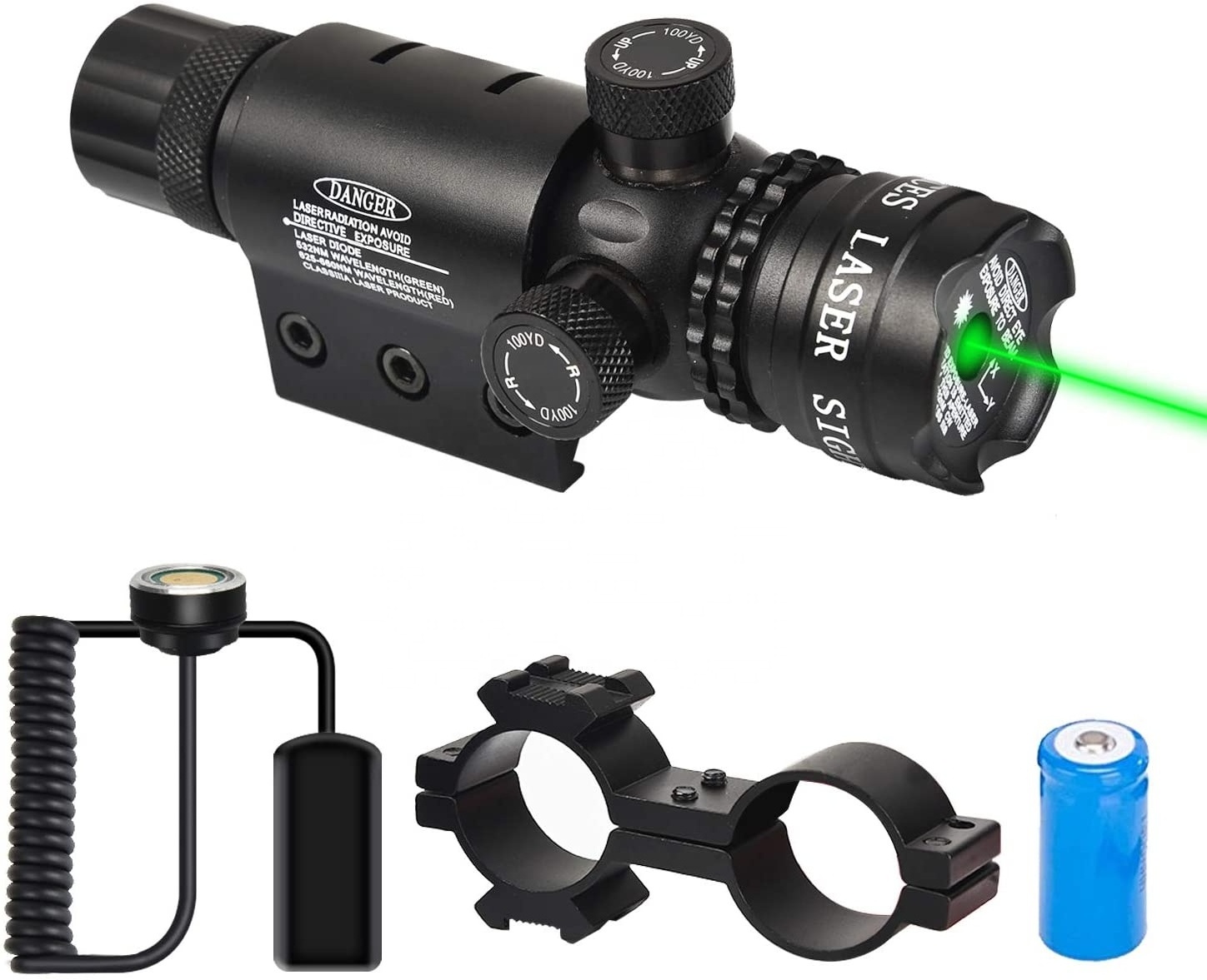 LUGER Green Laser Sight Green Dot Scope with 20mm Mount Laser Mount Red/Green Laser Sight