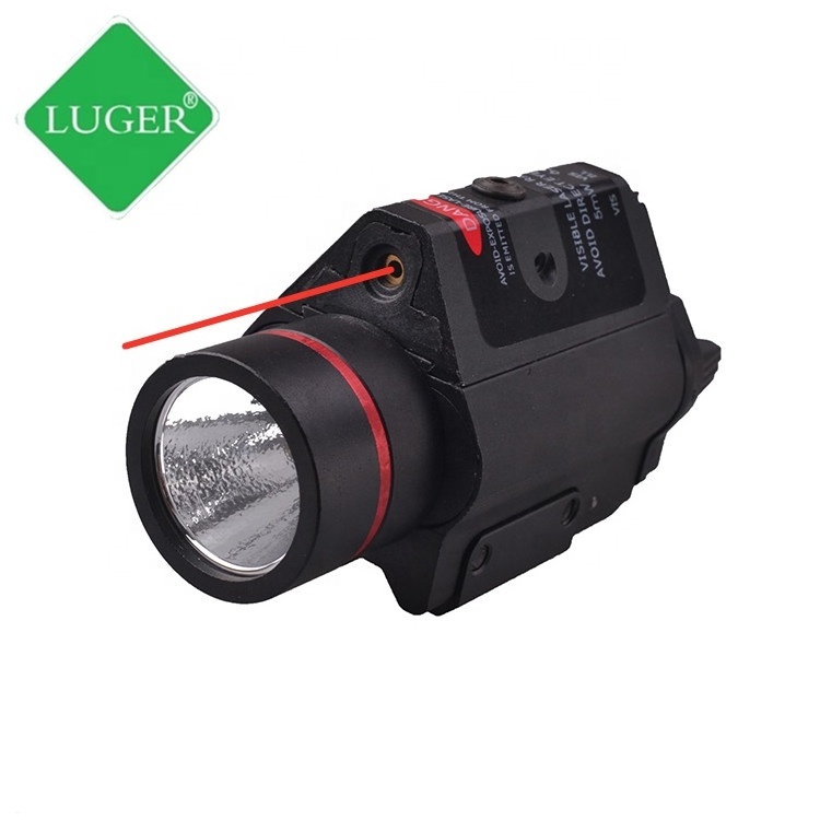 LUGER Compact hunting laser flashlight  and white light illumination With Red Laser Sight