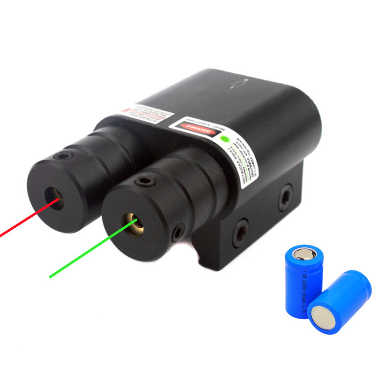 LUGER  Compact Red Blue Green Laser Sight and LED Flashlight Combo 3 Mode Laser Sight Green and Flash Light for  Hunting