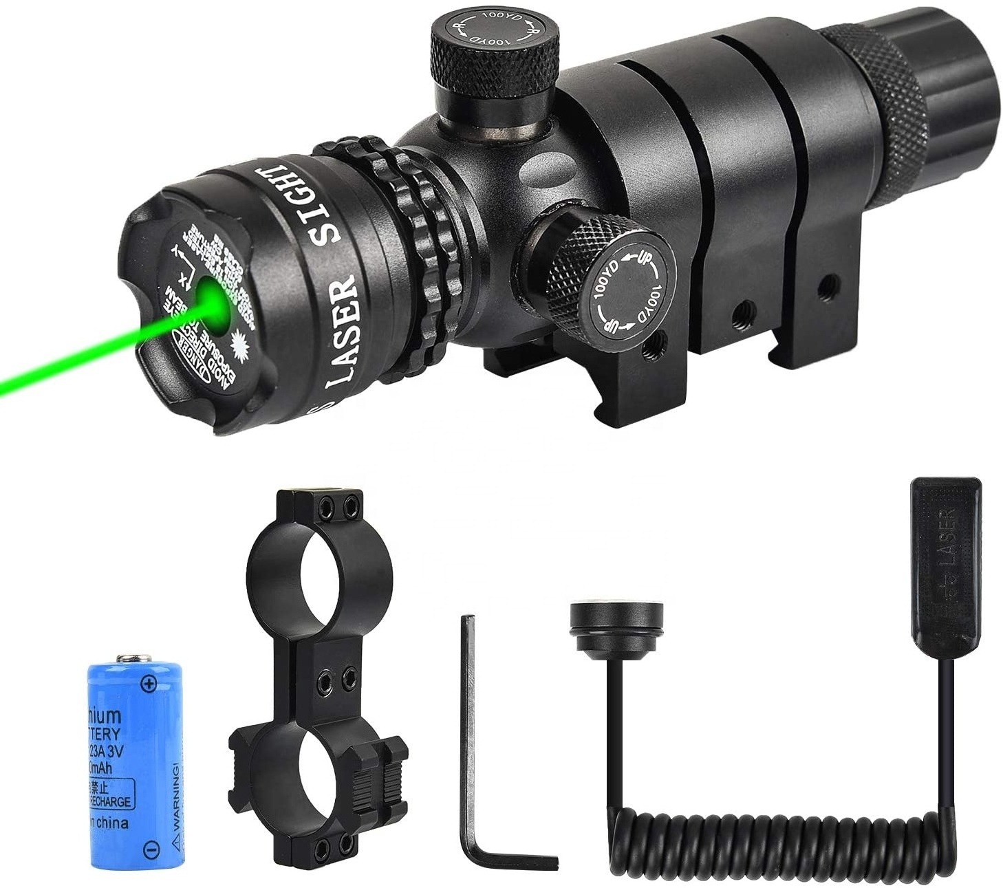 LUGER Green Laser Sight Green Dot Scope with 20mm Mount Laser Mount Red/Green Laser Sight