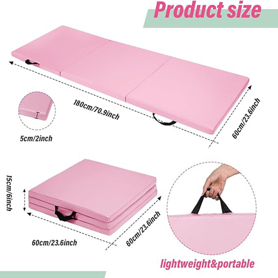 High Quality Cheap Kids 4-Fold Gymnastic Mat Folding Gym Mat Wall Pad