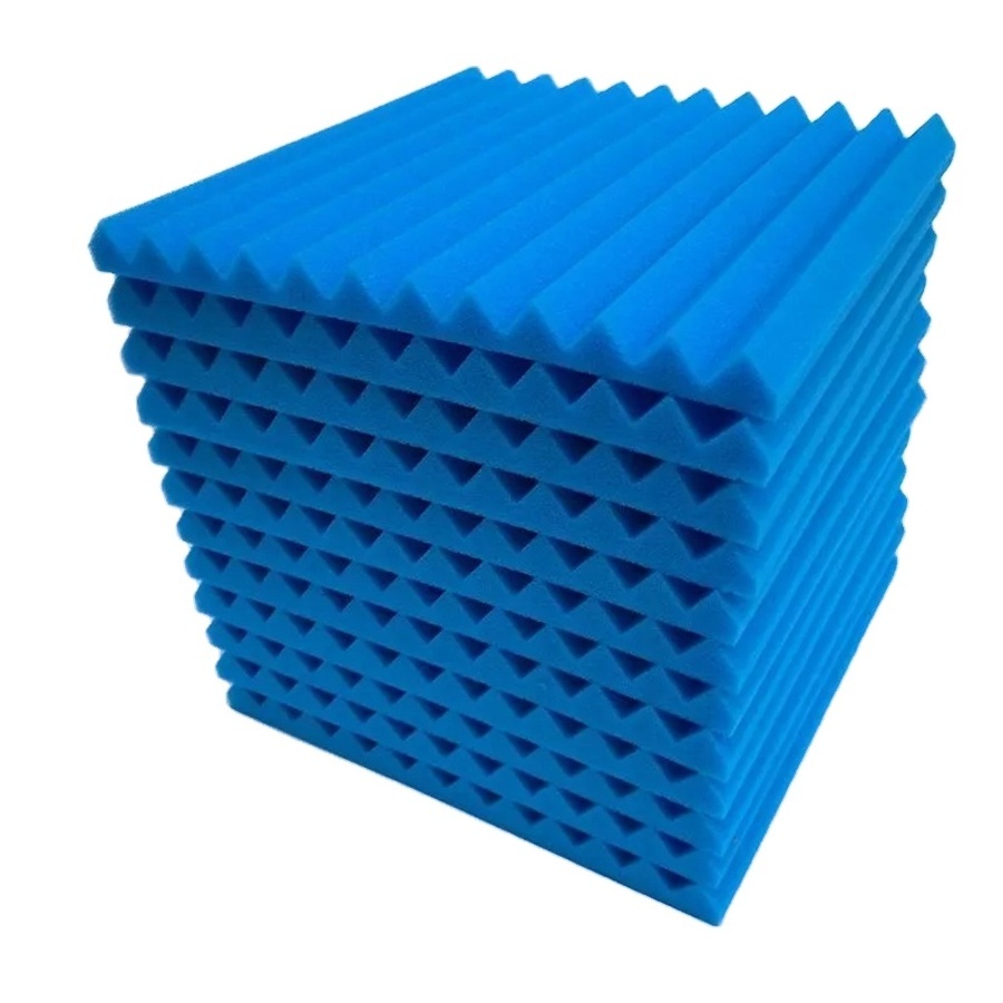 China Wholesale Cheap Black Blue Studio Sound Absorbing Panel Eco Friendly High Density Wedges Acoustic Foam