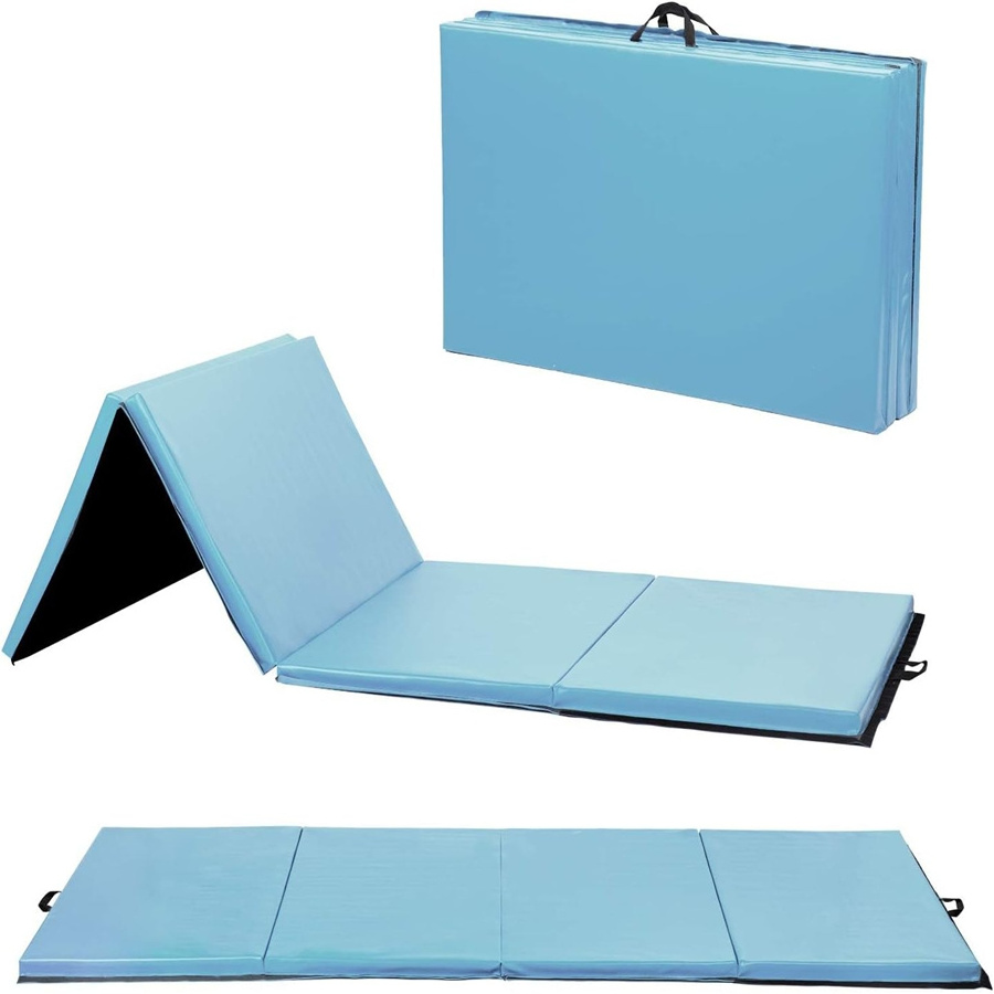 High Quality Cheap Kids 4-Fold Gymnastic Mat Folding Gym Mat Wall Pad