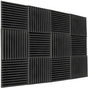 China Wholesale Cheap Black Blue Studio Sound Absorbing Panel Eco Friendly High Density Wedges Acoustic Foam