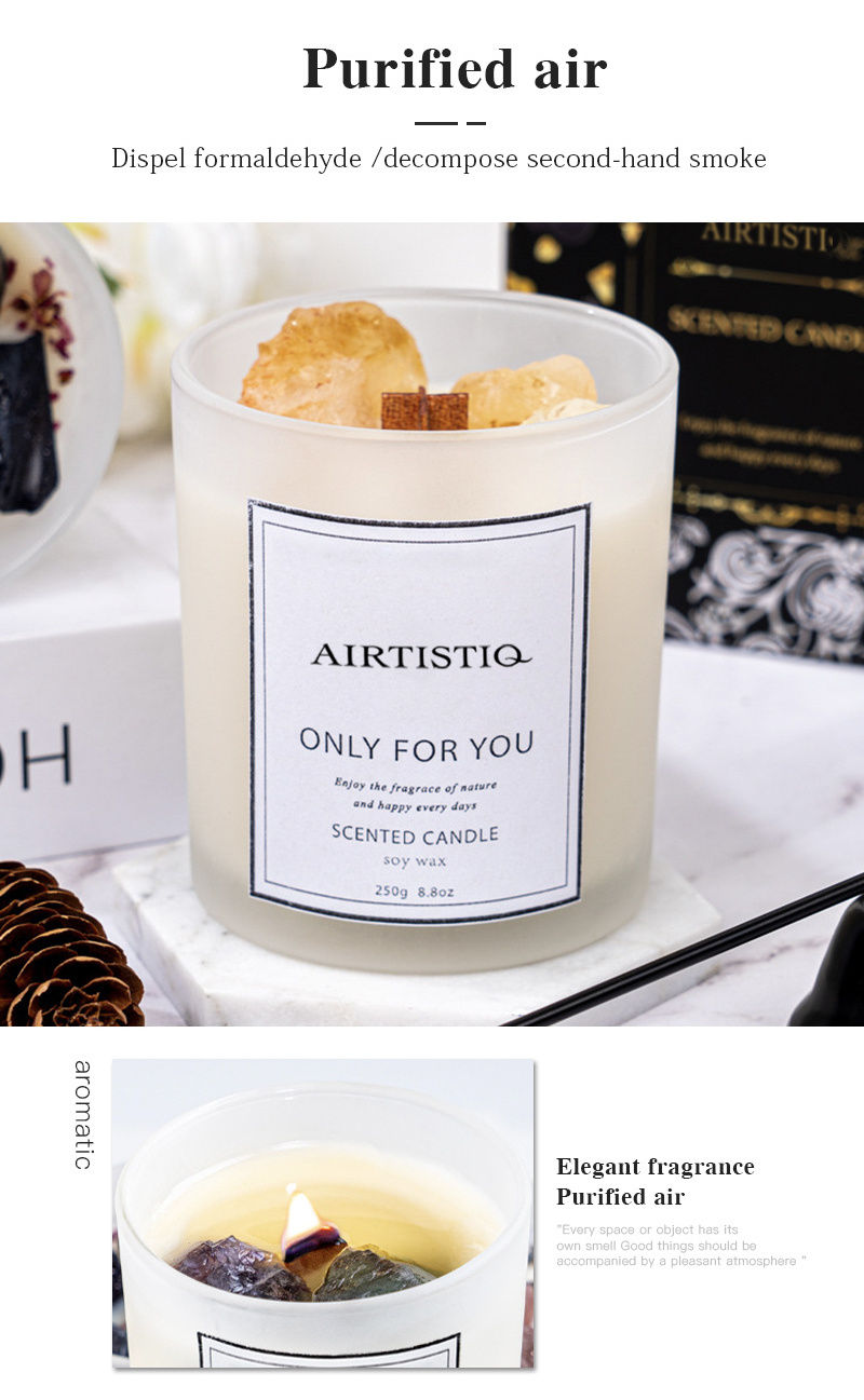 Crystal Candle Wholesale Factory Customization Romantic Soy Candles Private Label Crystal Scented Candles