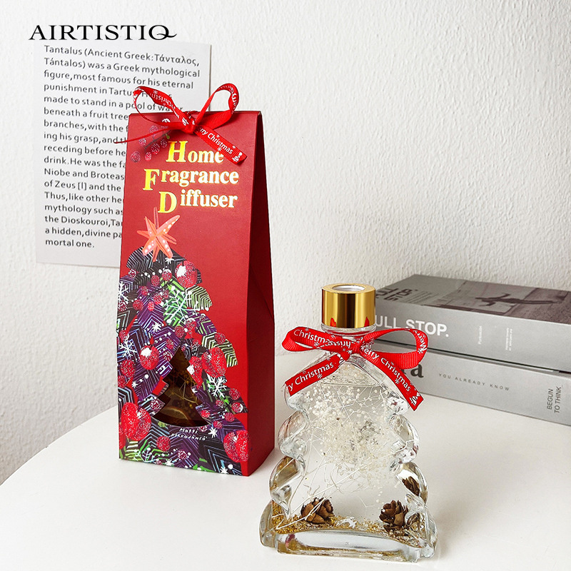 Christmas Novelty Dry Flowers 50ml Glass Bottle Luxury Reed Diffuser