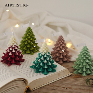 Wholesale custom christmas decoration best selling beeswax christmas tree scented candle