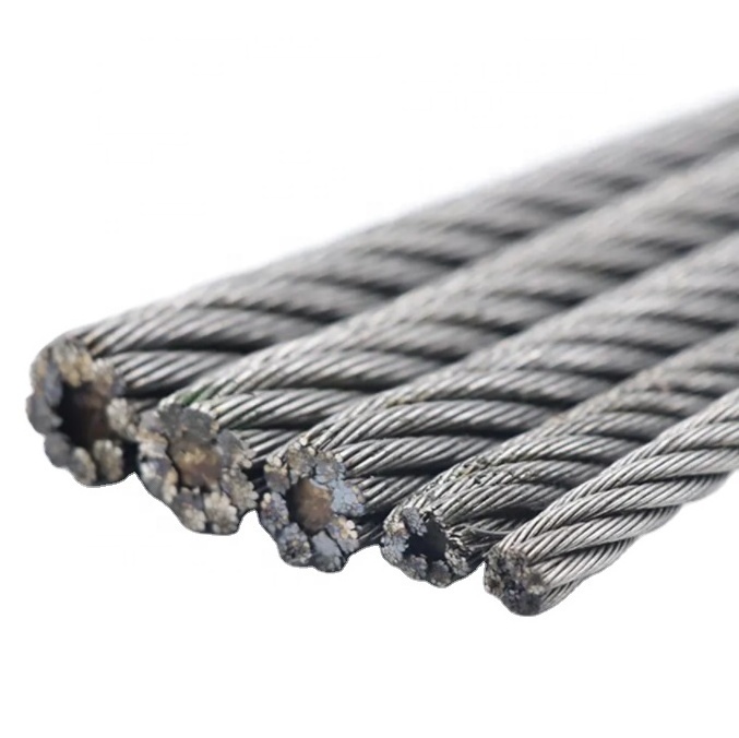 Galvanized 10mm 12mm Sisal Core Elevator Steel Wire Rope