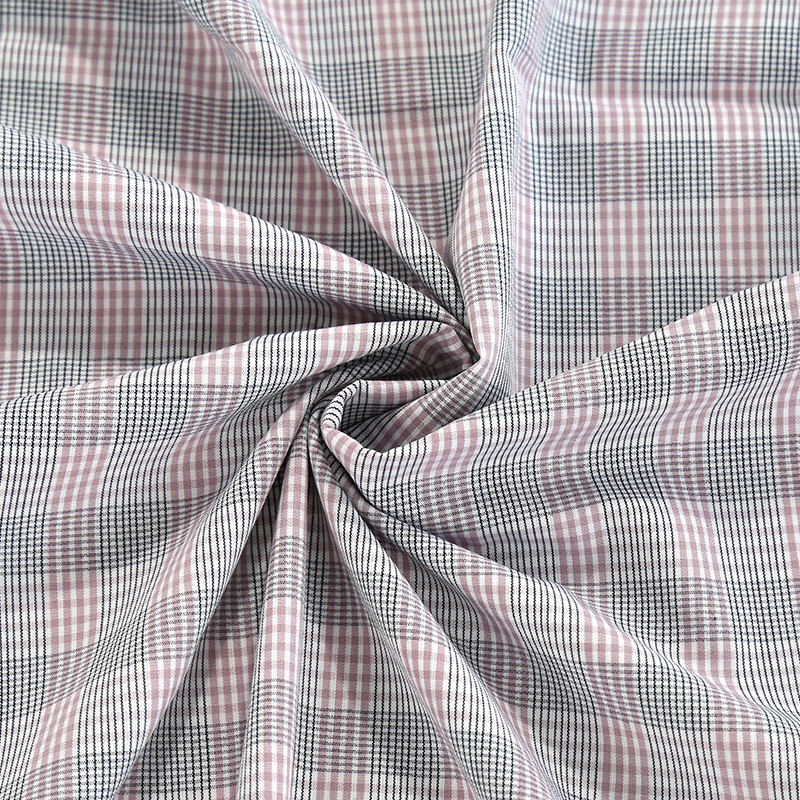 Super hot selling 60 cotton 40 polyester check poplin yarn dyed fabric for shirts