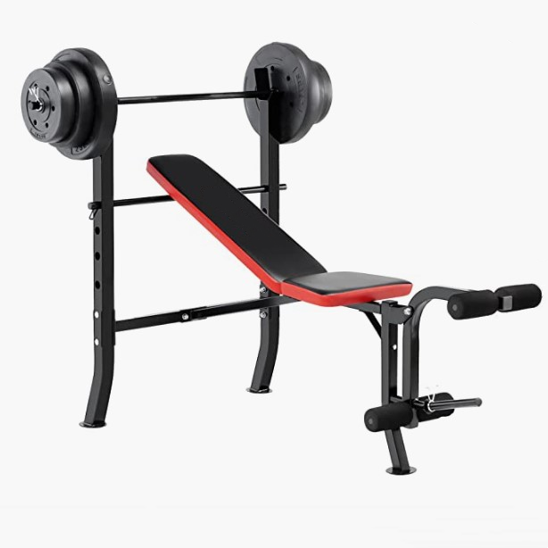 Adjustable Folding Workout Station Bench Press Rack