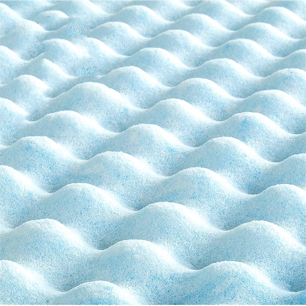 OEM Convoluted Design Egg Crate Cooling Mattress Topper Pressure Relief Gel Memory Foam Mattress Pad