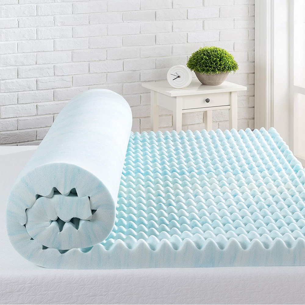 Egg Crate Design Warming And Cooling Mattress Aloe Vera Mattress Hot Selling Memory Foam Mattress In Box With Low Price