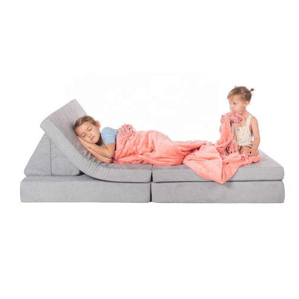 Cheap wholesale hot sale OEM kids' sofa nugget kids couch memory foam children sofa kids play couch