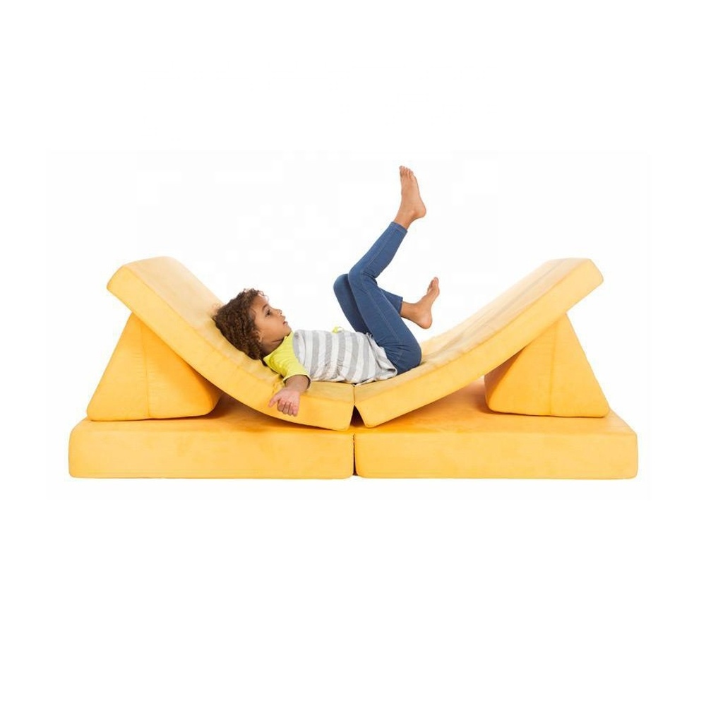 Cheap wholesale hot sale OEM kids' sofa nugget kids couch memory foam children sofa kids play couch