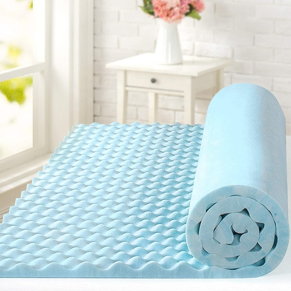 High sleep quality roll up pocket gel infused memory foam bed mattress topper